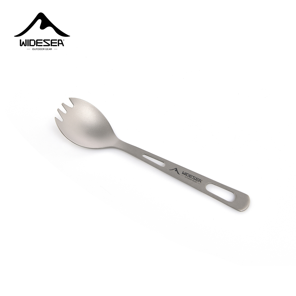 Gaming Kitchen Accessories - Zestaw kempingowy Widesea: łyżka-taśmówka, tytanowa łyżka,
